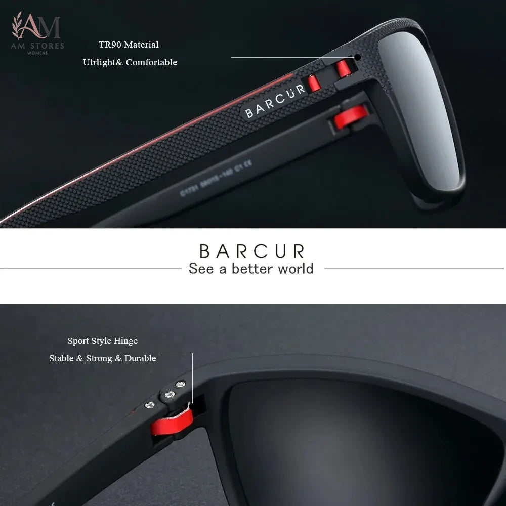 BARCUR Unisex Polarized Sports TR90 Sunglasses - view 2
