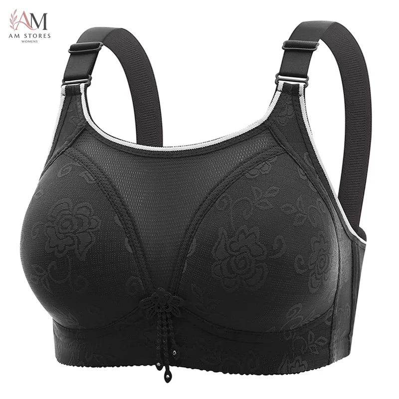 Women's Plus-Size Wireless Breathable Lace Seamless Bra - view 3