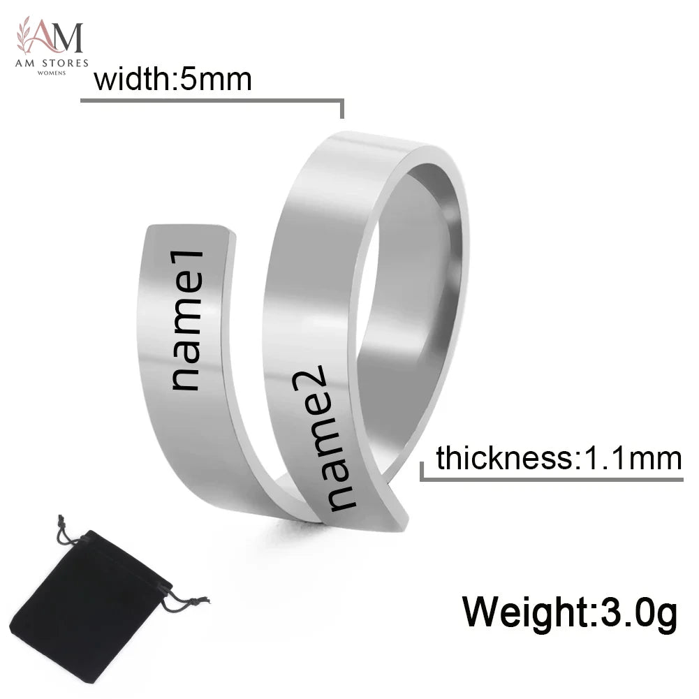 Stainless Steel Adjustable Geometric Women's Ring - view 10