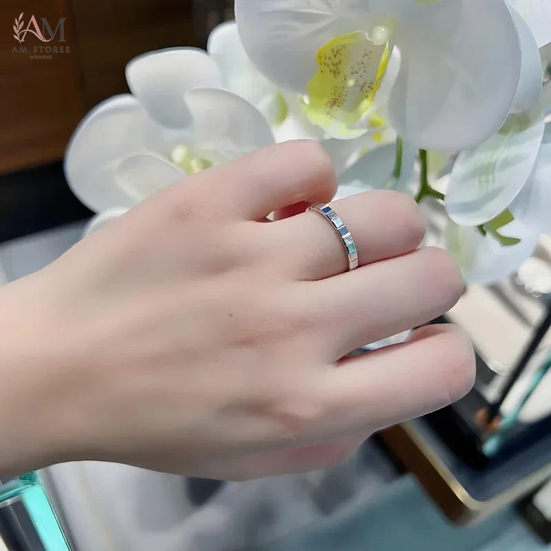 925 Sterling Silver Cubic Zirconia Couple Unisex Ring - view 4