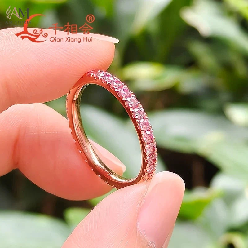 Moissanite Engagement Eternity Women's Ring - view 2