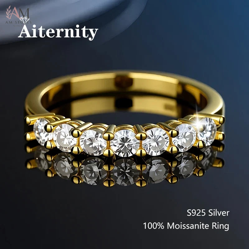 925 Sterling Silver Moissanite Wedding Women's Ring - view 8