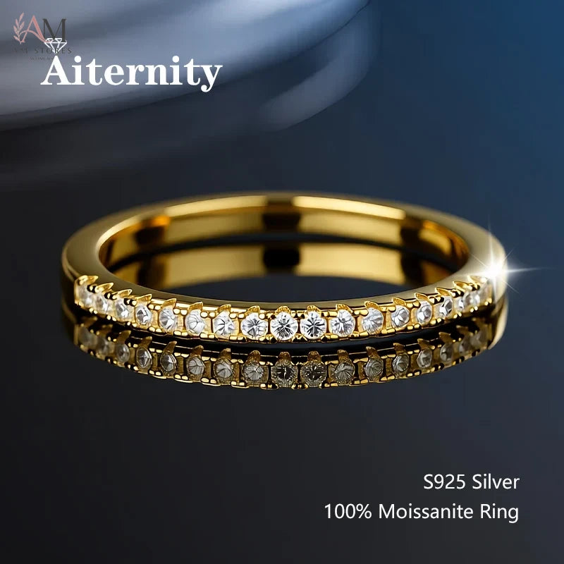 925 Sterling Silver Moissanite Wedding Women's Ring - view 13
