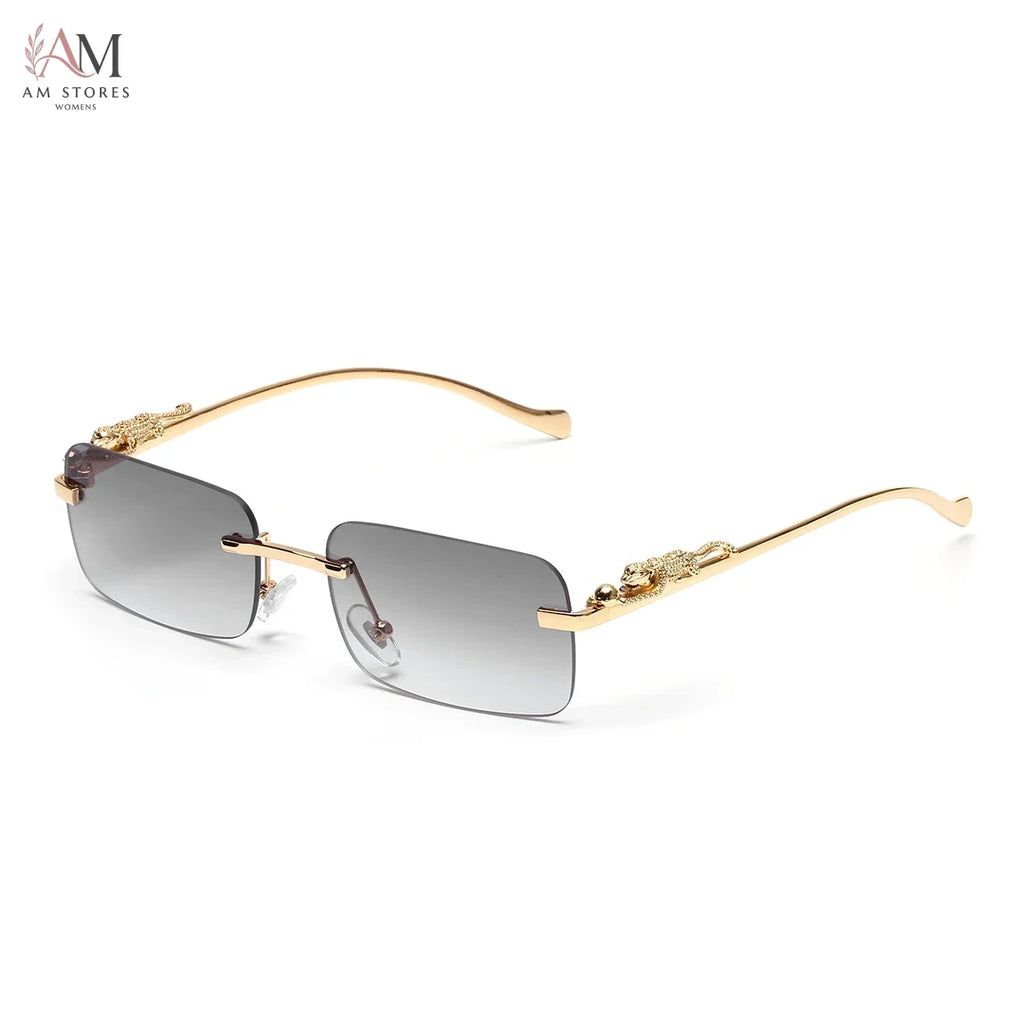 Ruiao Unisex Rimless Square Metal Sunglasses UV400 - view 2