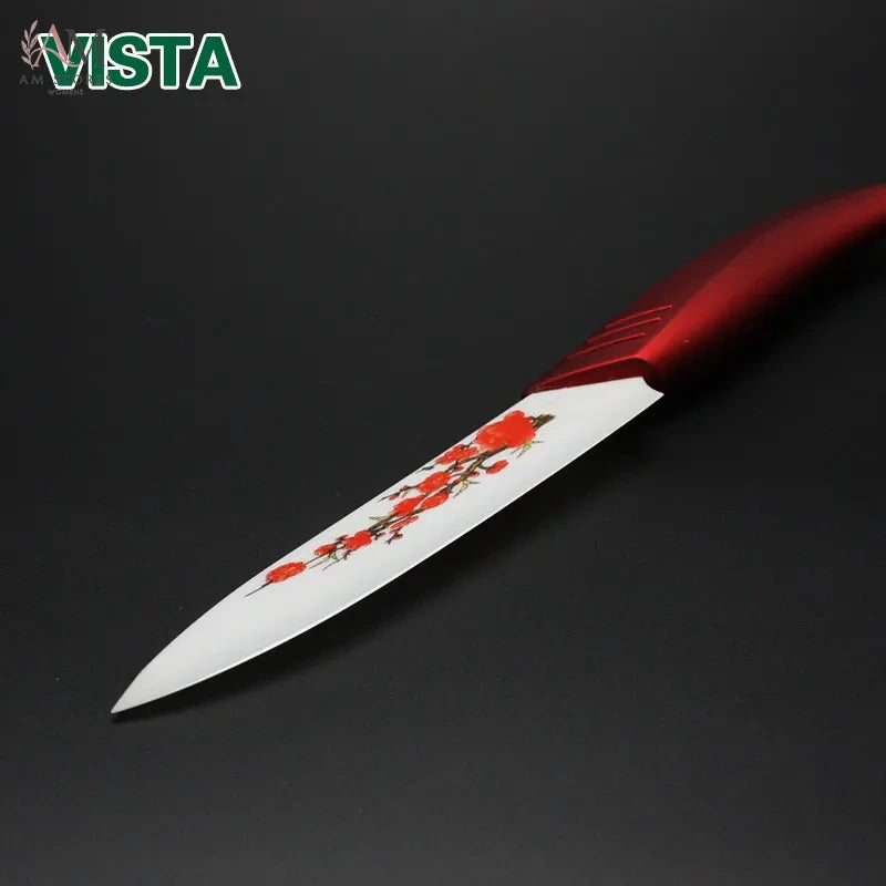Ceramic Kitchen Knife Set with Stand & Peeler - view 4
