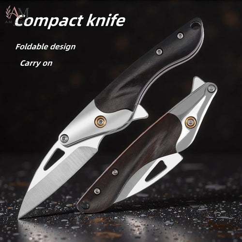 Black Walnut Handle Folding Fruit Knife - view 1