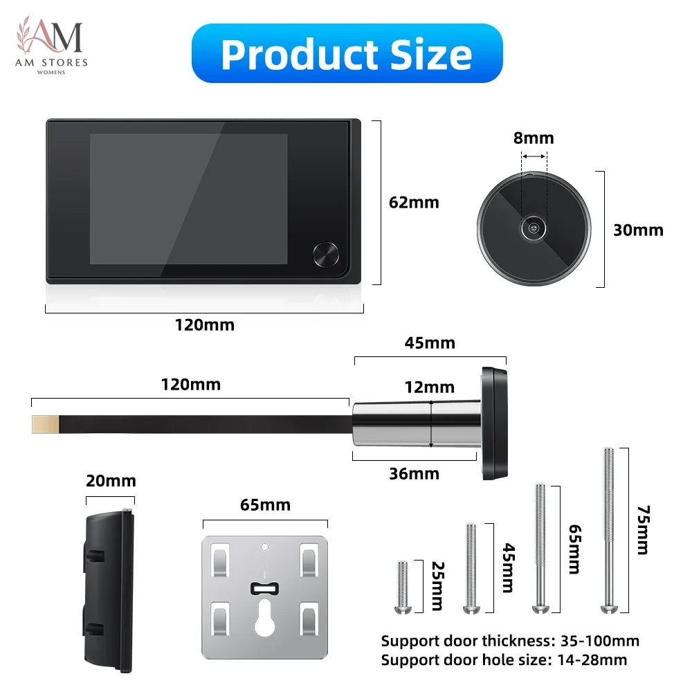 Awapow 3.5-Inch Digital Door Peephole Camera - view 6