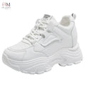 Women's Platform Leather Sneakers - view 8