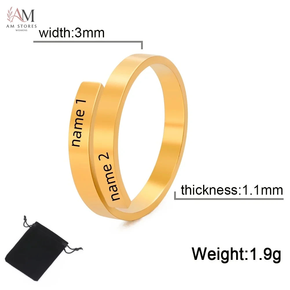 Stainless Steel Adjustable Geometric Women's Ring - view 9