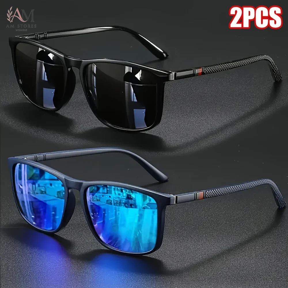 Unisex Vintage Square Polarized Cycling Sunglasses UV400 - view 1