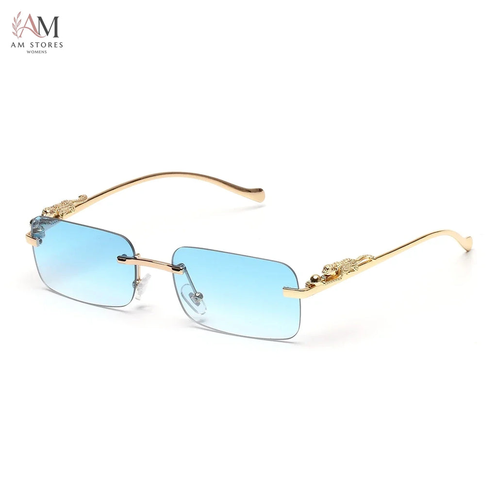 Ruiao Unisex Rimless Square Metal Sunglasses UV400 - view 3