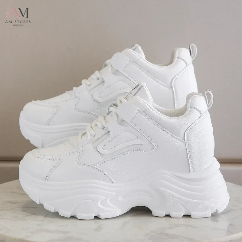 Women's Platform Leather Sneakers - view 1
