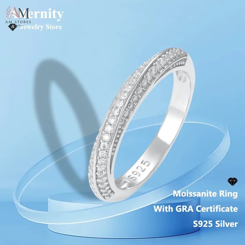 Moissanite Engagement Wedding Unisex Ring - view 5