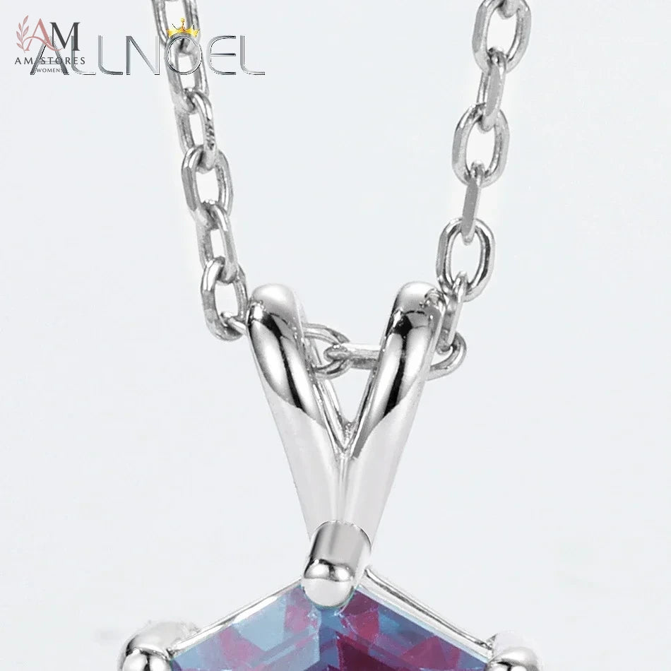 ALLNOEL 2ct Alexandrite Hexagon Pendant Necklace - view 2