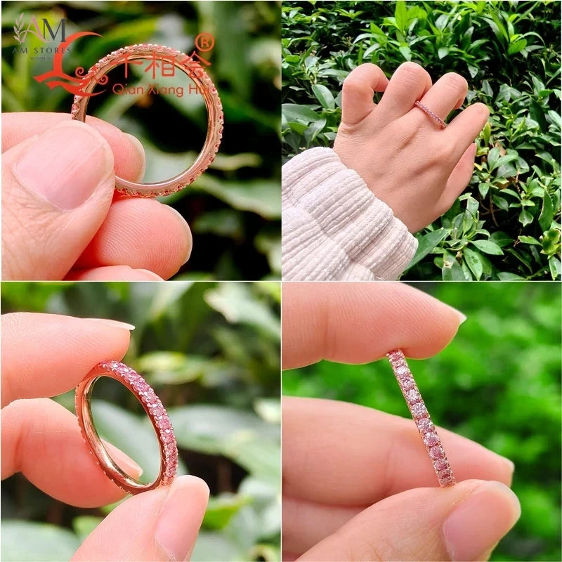 Moissanite Engagement Eternity Women's Ring - view 4