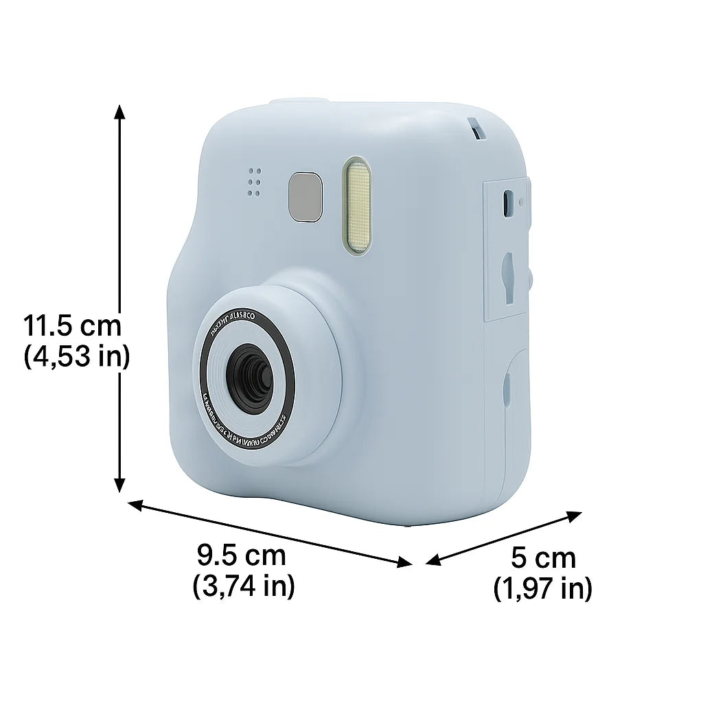 Children's Instant Print Camera, 2.4-inch HD Screen, Dual Cameras, 1080P Video Recording, Built-in Music & Games, Fun Photo Prin