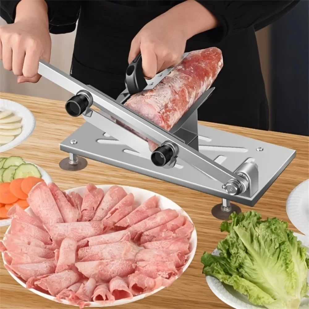 1pack Portable Manual For Slice Bone Cutting Knife Frozen Meat Slicing Knife Stainless Steel Household Vegetable Food Slicer ﻿