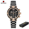 REWARD Chronograph Women Watch Top Brand Luxury Laides Dress Business Casual Waterproof Watches Quartz Calendar Wristwatch