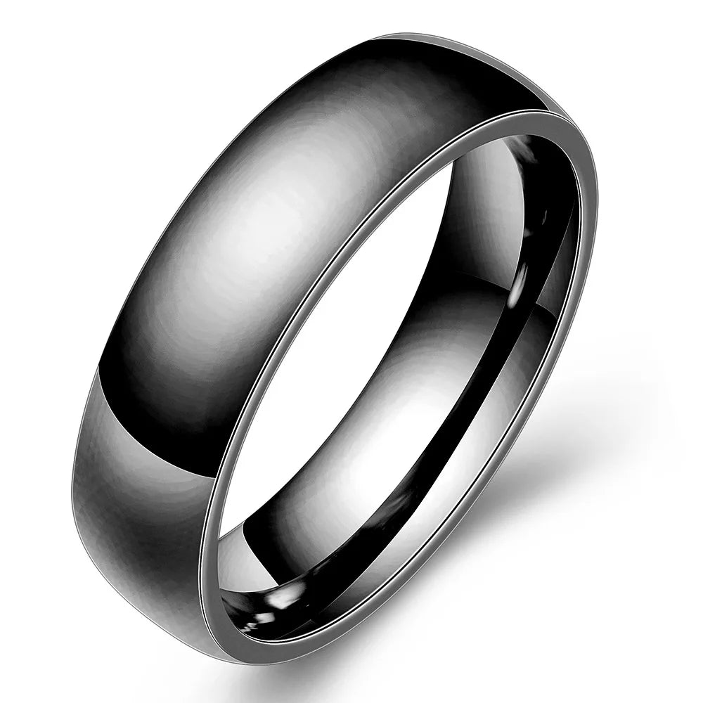 Fashion Jewelry High Polished Engrave Name Date Logo Ring Wholesale Stainless Steel Wedding Engagement Brand Rings For Men Women