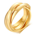 Customize Jewelry 3 Finger Ring Sets For Women Stainless Steel Wedding Engagement Ring Personalized Wholesale