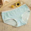 Fashion Soft Cotton Stripes Panties Bowknot Cute Underwear Women Panties Briefs Good Quality Soft Comfy Underwear Candy Color