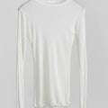 High Quality Plain T Shirt Women  Elastic Basic T-shirts Female Casual Tops Long Sleeve Sexy Thin T-shirt see through