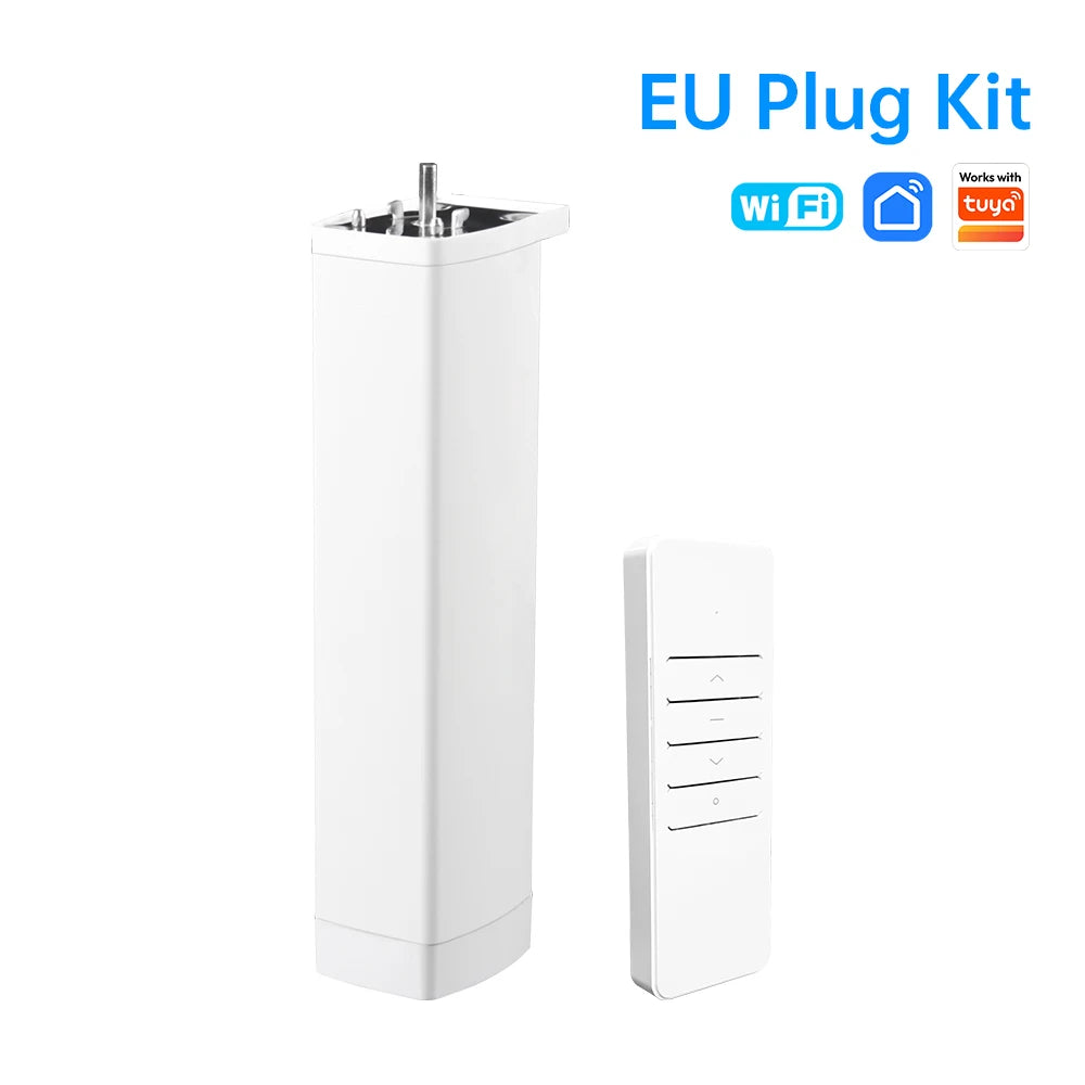 Work With Tuya Wifi/Zigbee Electric Curtain Shutter Motor with RF Remote 22.5CM Size APP Control Alexa Google Home SmartThings