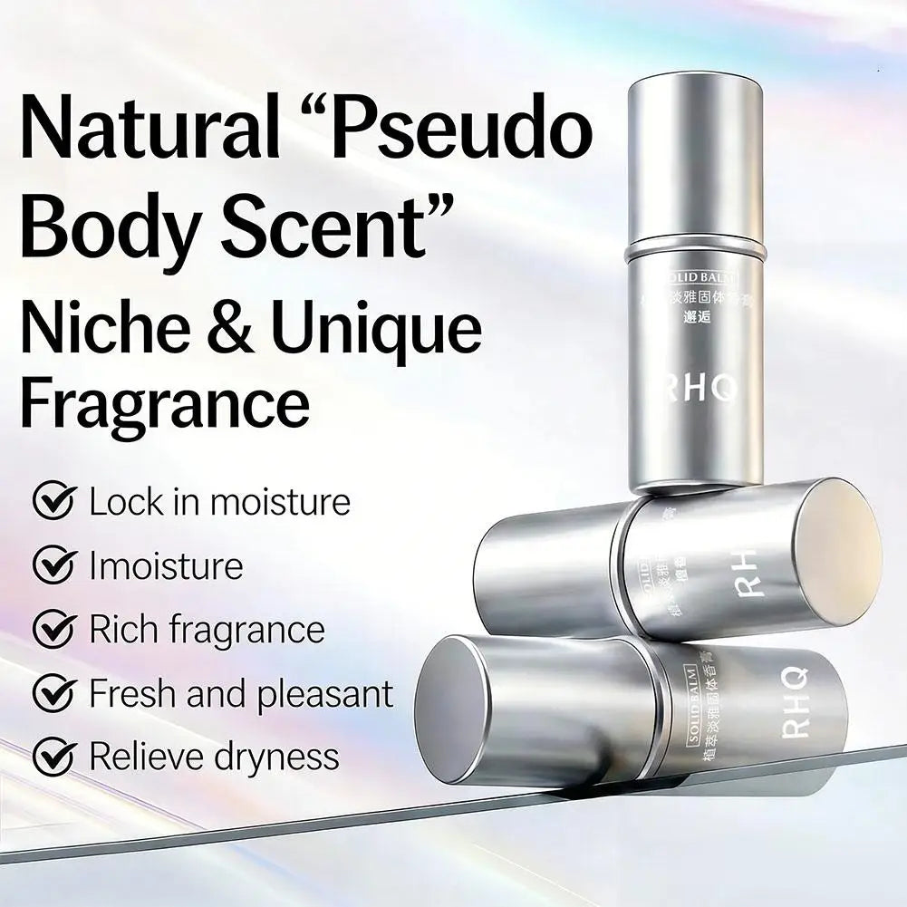 RHQ Solid Balm perfume for men and women, light fragrance, long-lasting, natural and fresh perfume, portable perfume 1/4pcs