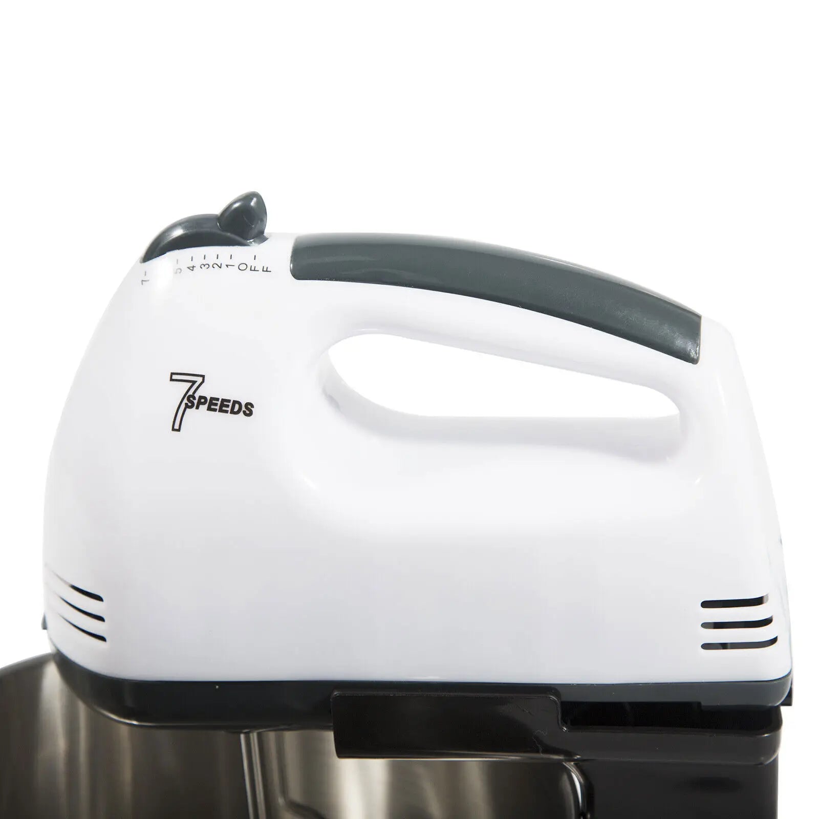 7-Speed Handheld Stand Mixer 350W 1.7L Stainless Steel Bowl for Whipping Baking Cooking Kitchen Electric Mixer for Egg Cream
