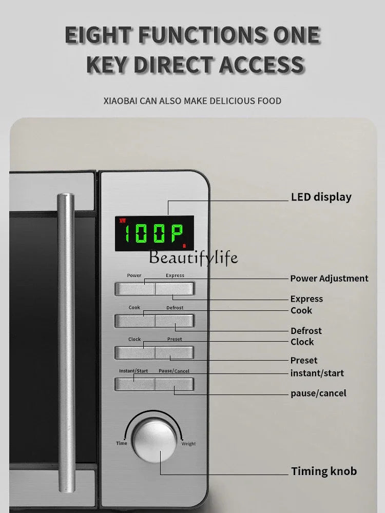 3English button microwave oven