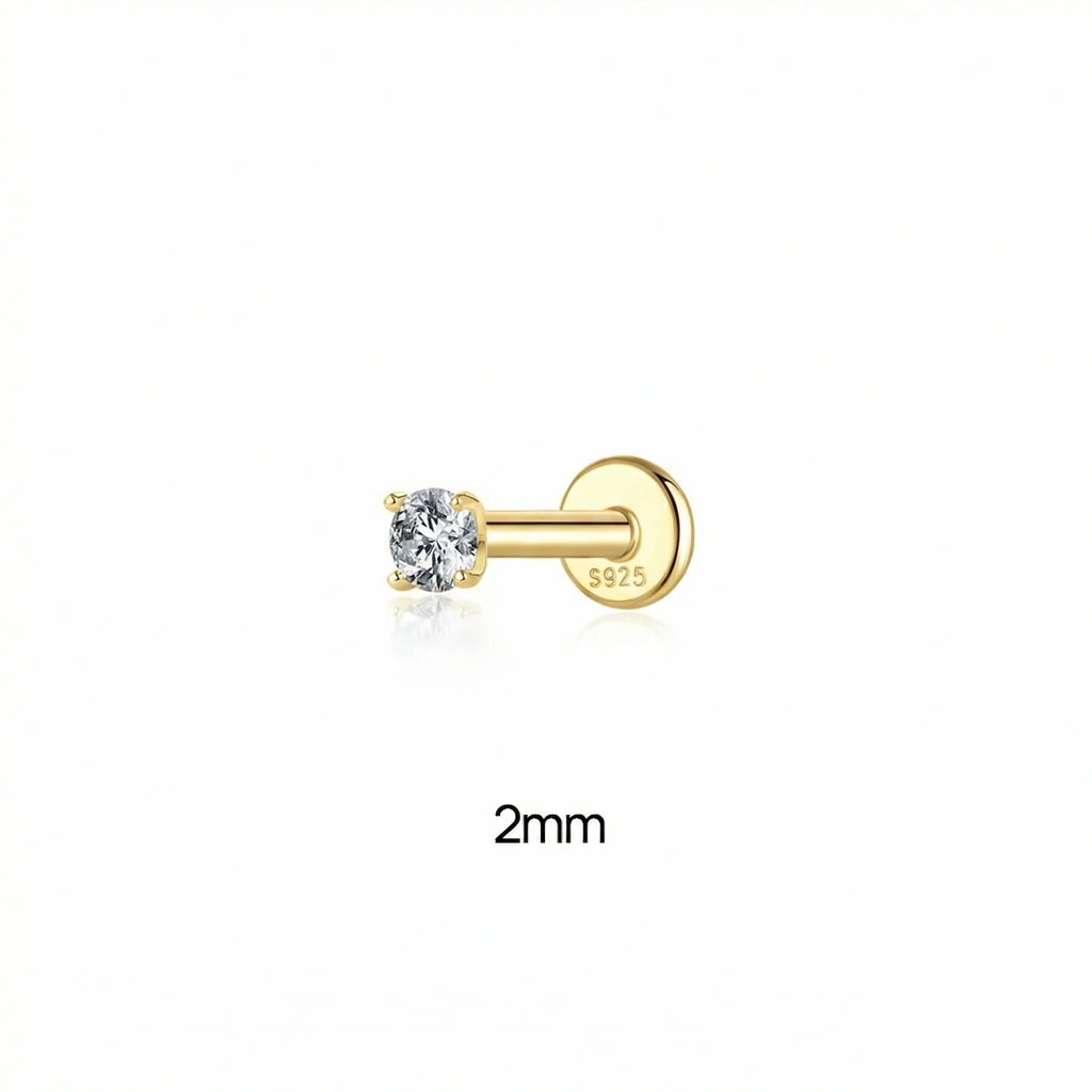Aide 0.03-1.2CT Moissanite Earrings 925 Sterling Silver Round Cut Stud Earrings Piercing Earrings for Men Women Certificate