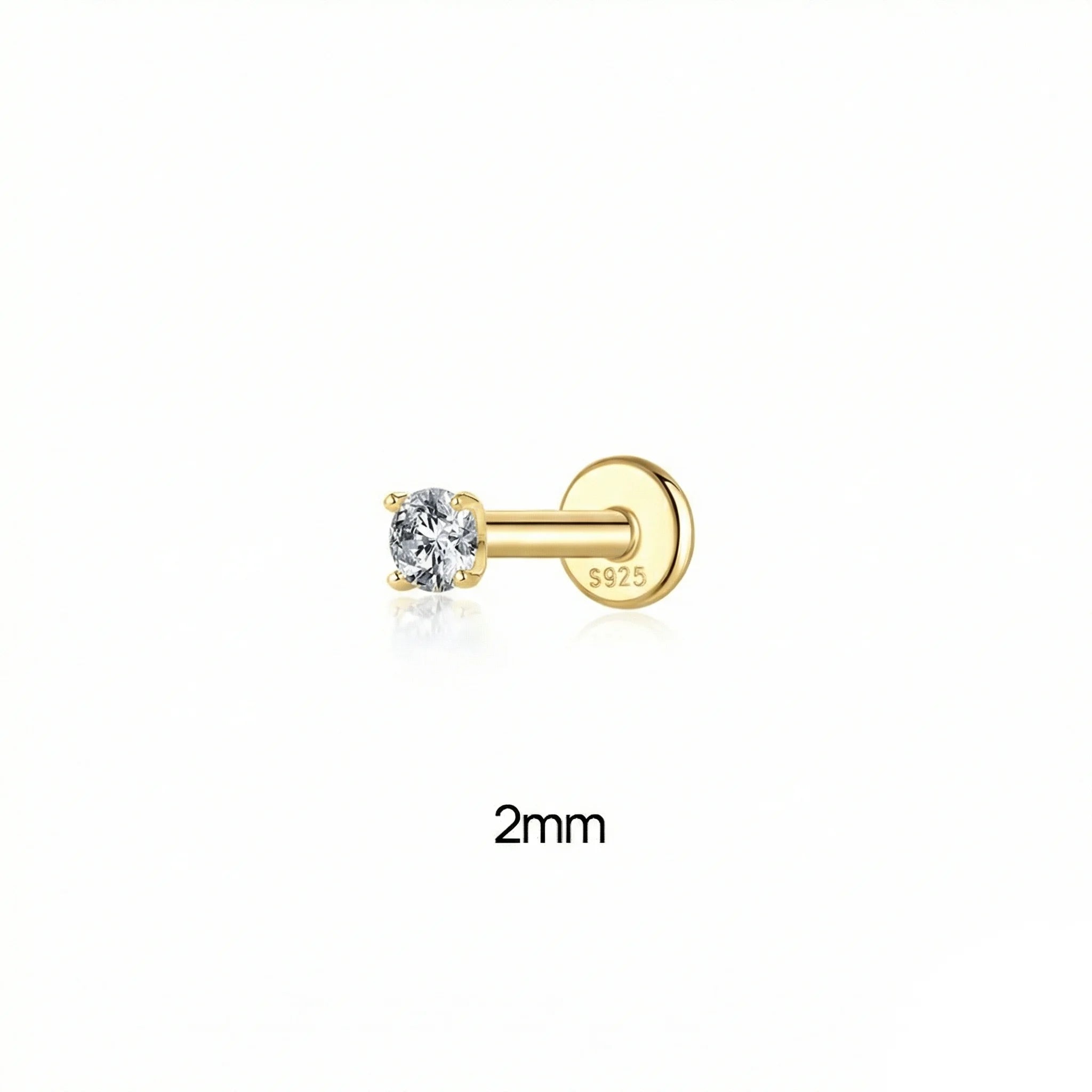 Aide 0.03-1.2CT Moissanite Earrings 925 Sterling Silver Round Cut Stud Earrings Piercing Earrings for Men Women Certificate