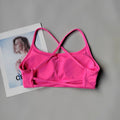 Beauty Back Sports Bra Women Seamless Halter Top High Support Push-up Open Back Gym Wear Fitness Yoga Workout Underwear Top