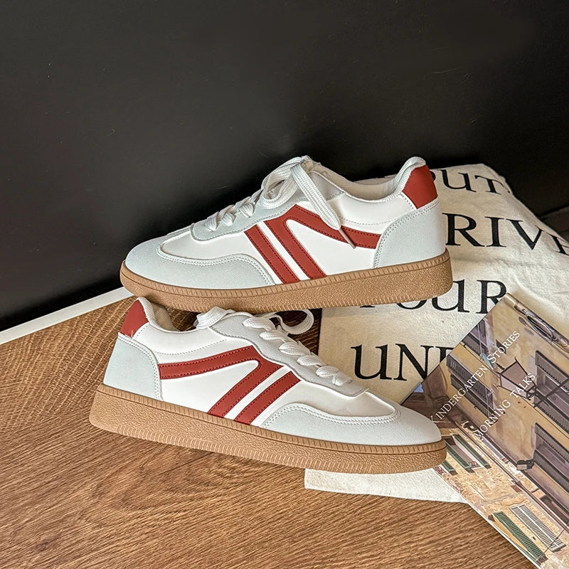 Women's Casual Sport Shoes Flat Bottom Retro Versatile Shoes All-Match Shoes for Retro Suede Buckle Breathable Wear-resistant
