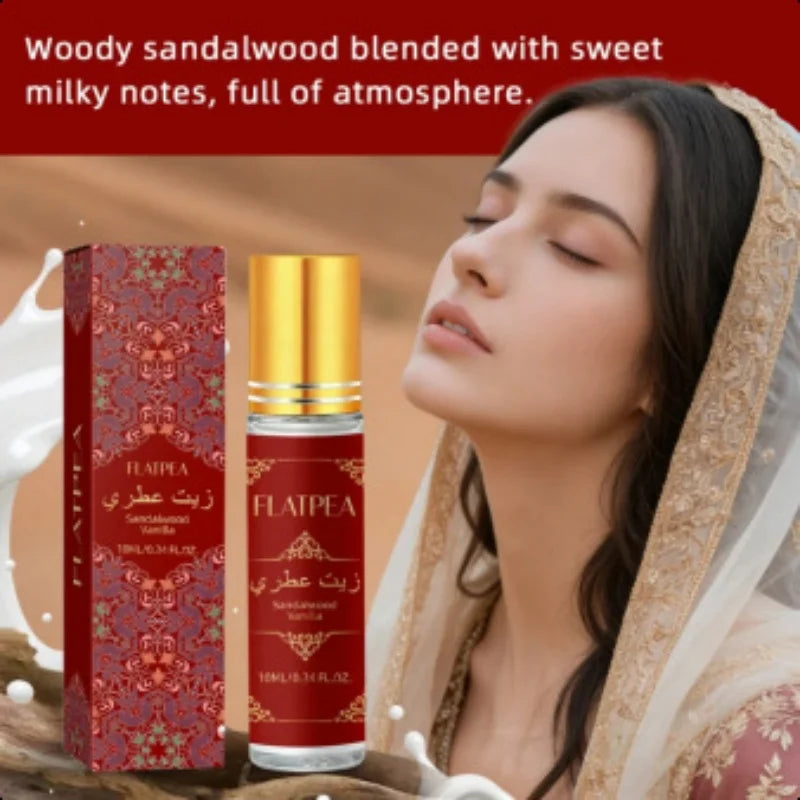 10ml Long-Lasting Arabian Perfume Rolling Ball Sandalwood Fragrance Luxury Eastern Cologne for Daily Date Showing Personal Charm