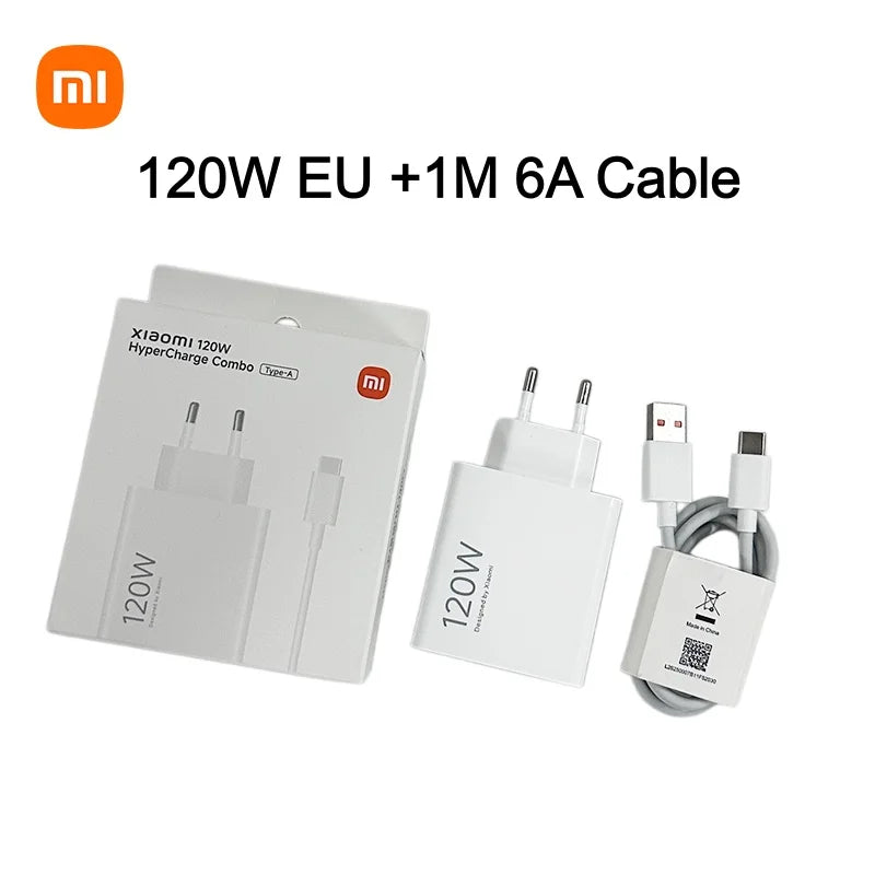 Original Xiaomi 120W Charger Turbo Fast Charge Charger Adapter for Xiaomi 17 15 14 13 Pro Ultra 17T Charger POCO X7 X8 Pro Redmi