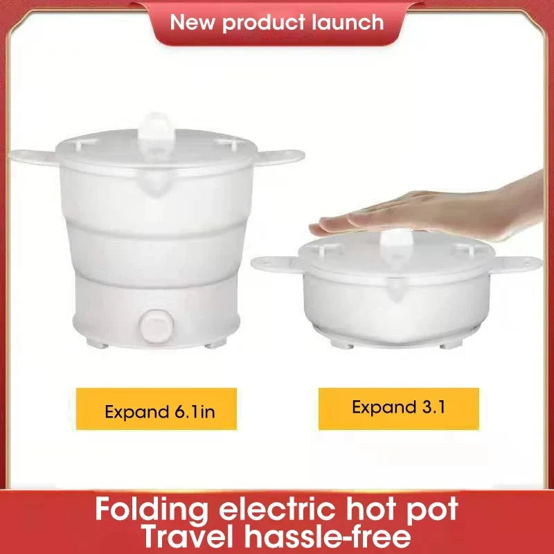 HOMEFISH Foldable Silicone Electric Pot Portable Multi-Purpose Hot Water Boiler for Travel 110/220V Kettle Ideal for Camping 66