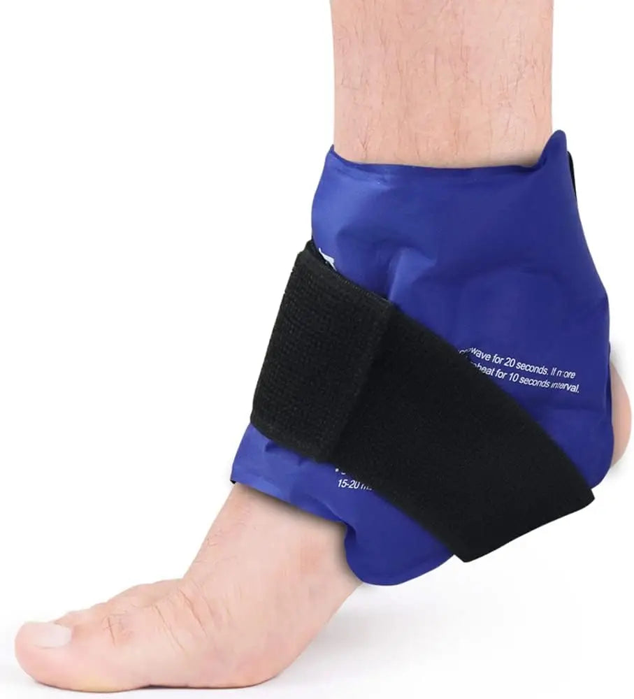 Ankle Ice Pack Wrap Reusable Gel Cold Compression for Foot Discomfort Ice Wrap for Feet Swelling and Recovery Sprained Ankles