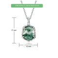 WES 925 Sterling Silver Natural Moss Agate Pendant Necklace For Women Boho Vintage Fine Jewelry Engagement Birthday Party Gift