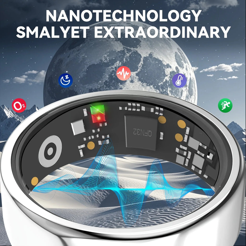 2026 Upgraded Smart Ring - Real-Time Health Monitoring, Steps, Distance, Exercise and Fitness, Sleep, Charging Case,Technological Fashion, Multiple Scenarios, Ideal Thanksgiving/Valentine'S Day/Christmas/New Year Gifts