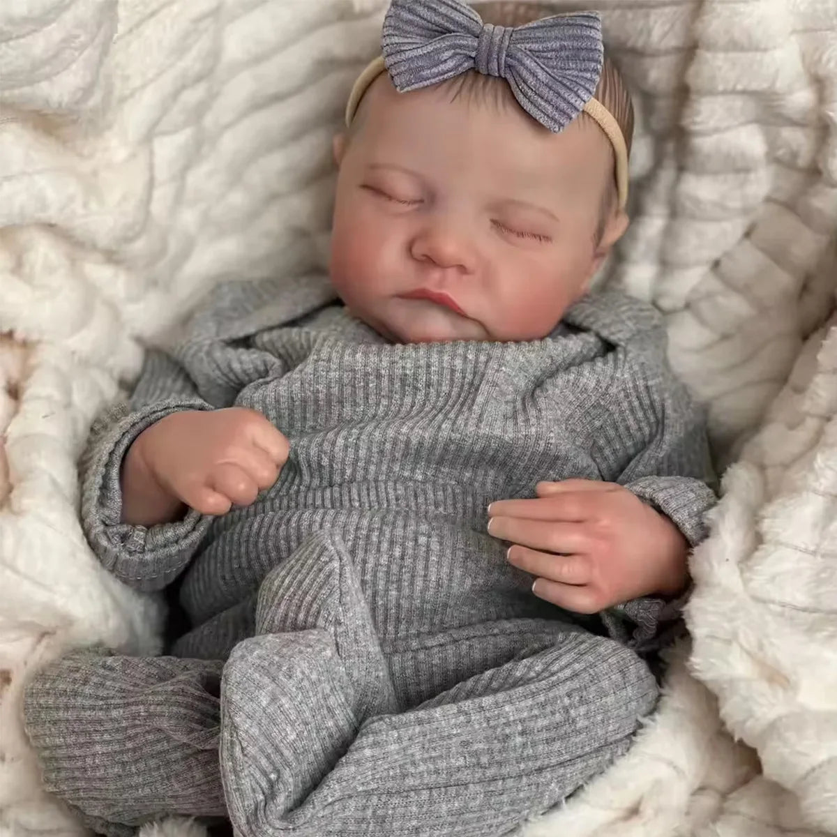 JOYORA Finished Rebirth Doll Fashionable Baby Doll High-Quality Art Collection Doll 3D Skin Handmade Doll Christmas Gift Toy