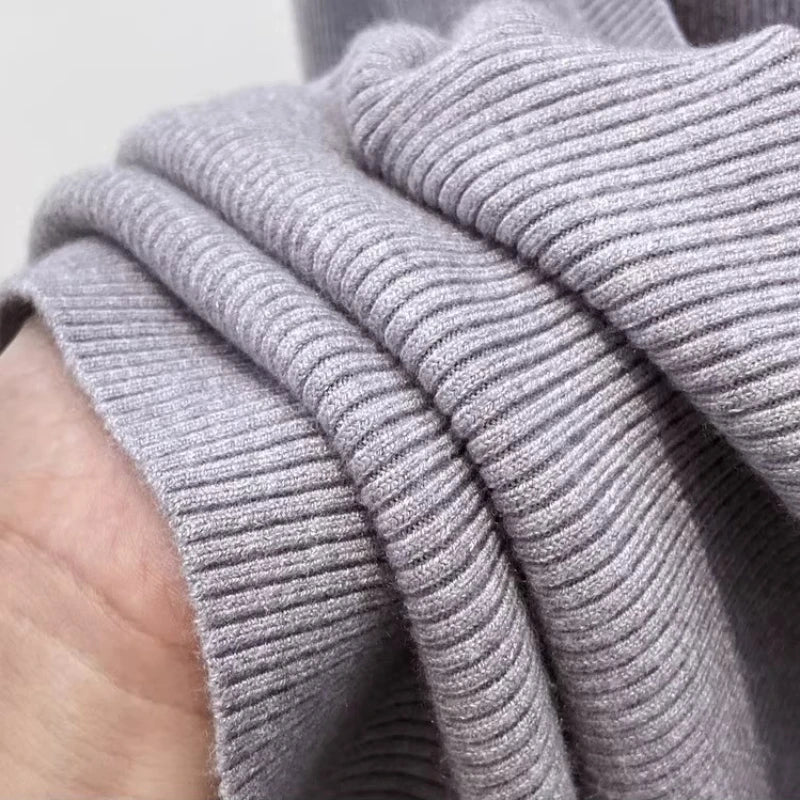 Zjaiss Solid Color O-neck Knitted Pullovers 2026 Women's Autumn Winter New Slim Fit Sweater Soft Warm Simple Base Layer Top