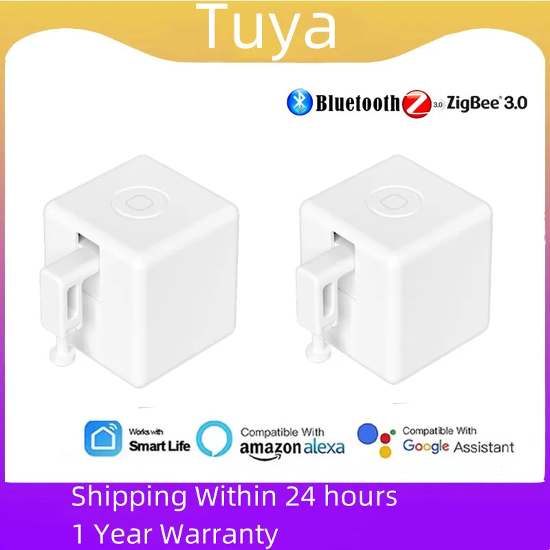 Tuya Zigbee 3.0 Bluetooth Smart Fingerbot Switch Remoter Garage Curtain Button Robot Pusher for Alexa Google Home Voice Assitant