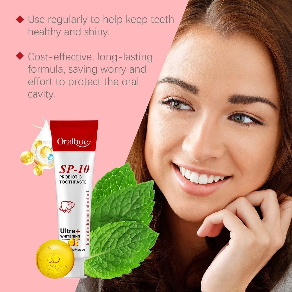 Sp10 Probiotic Toothpaste Deep Cleaning Remove Plaque Improve Dental Caries Protect Gum Fresh Breath Oral Hygiene Cleansing 120g