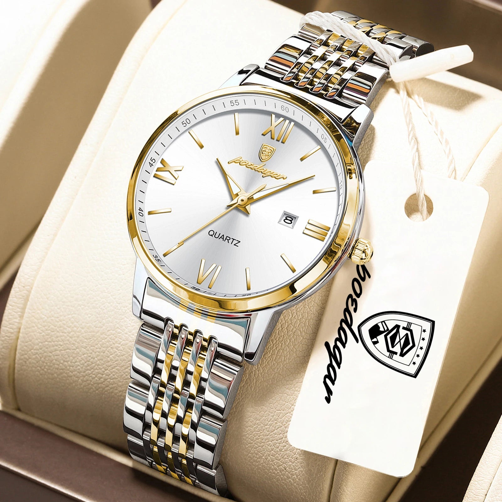 POEDAGAR Fashion Woman Watch Waterproof Luminous Date Ladies Watch High Quality Exquisite Stainless Steel Women's Quartz Watches