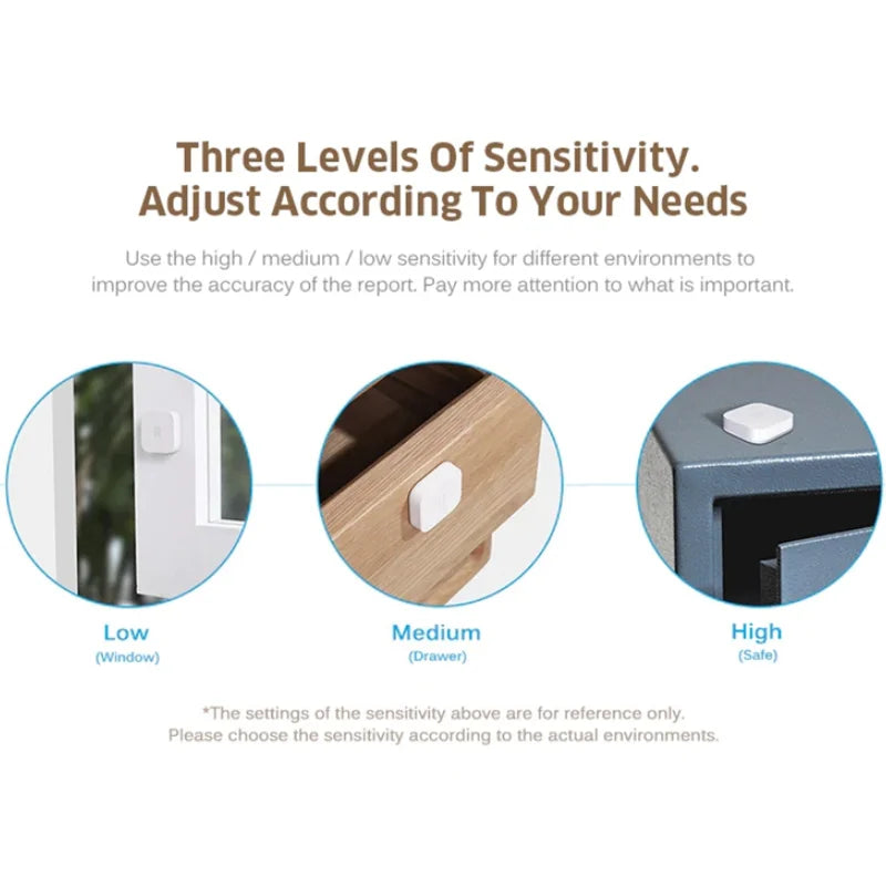 Aqara Smart Vibration Sensor Zigbee Motion Shock Sensor Inductive Monitoring Alarm Adjustable Sensitivity For Homekit Mi Home