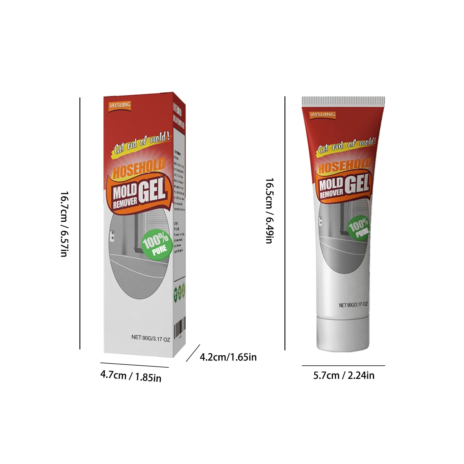 1/2/3/5Pcs Household Mold Remover Gel Effective Mold Mildew Cleaner for Bathroom Washing Machine Refrigerator Strip Wall