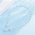 925 Sterling Silver Bracelets Charm Classic 6MM Chain for Women Men Wedding Party Christmas Gifts Hot Fashion Jewelry