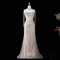 Sharon Said Luxury Mermaid Women's Formal Evening Dress Tassel Crystal High Collar Beaded Saudi Party Gowns SS182 Customized