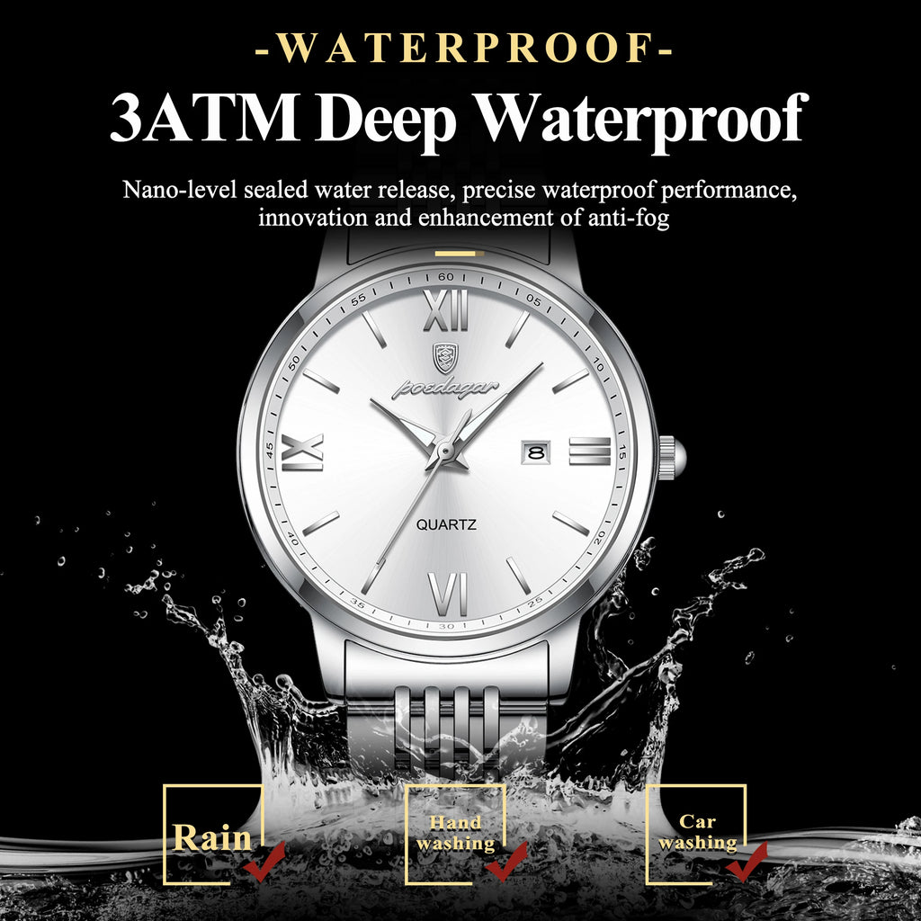 POEDAGAR Fashion Woman Watch Waterproof Luminous Date Ladies Watch High Quality Exquisite Stainless Steel Women's Quartz Watches